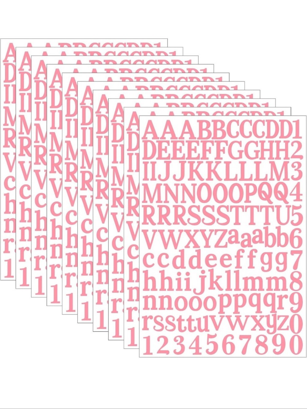 10 Sheets Orange Alphabet Letter and Number Stickers‎ for Labeling DIY Crafts